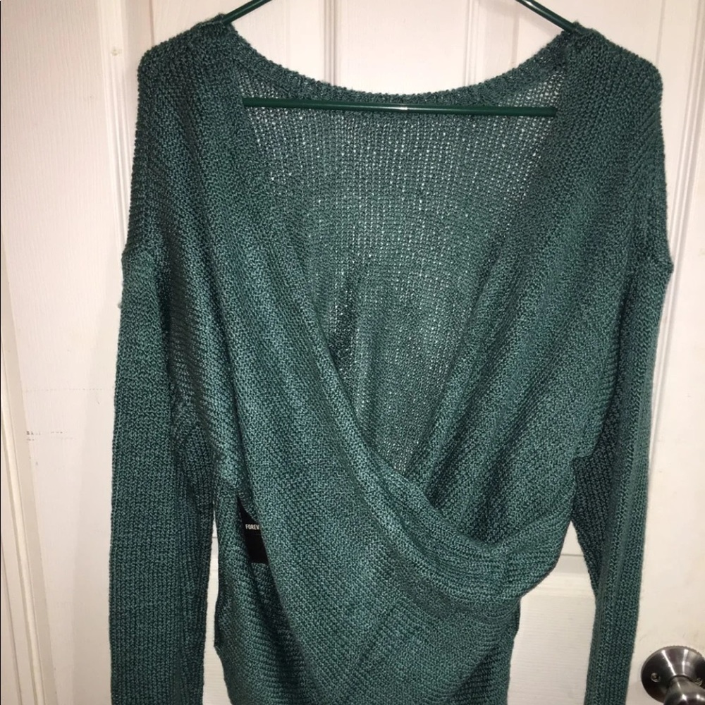 Cross back sweater